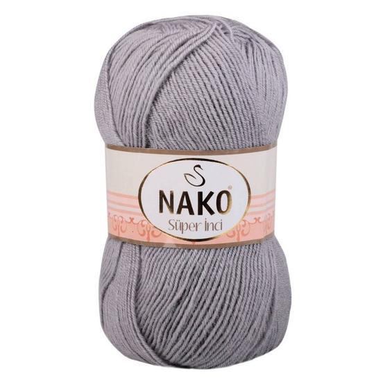 Nako 11538 Gri 100 grSüper İnci El Örgü İpi