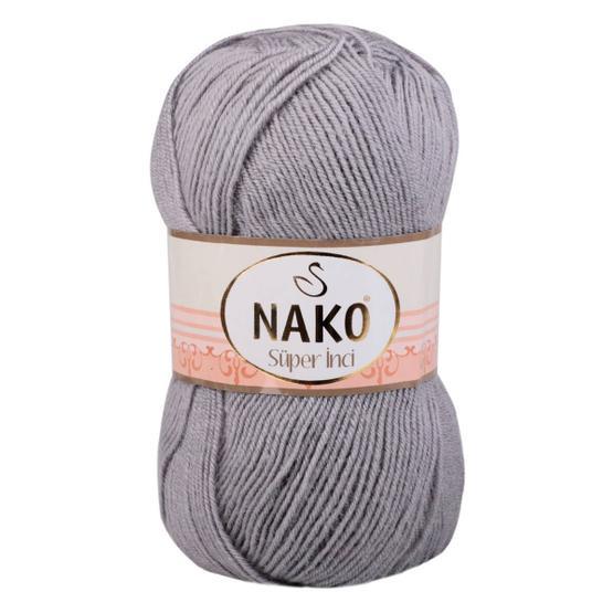 Nako 11538 Gri 100 grSüper İnci El Örgü İpi