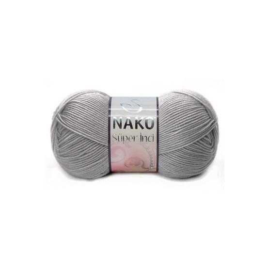 Nako 11538 Gri 100 grSüper İnci El Örgü İpi