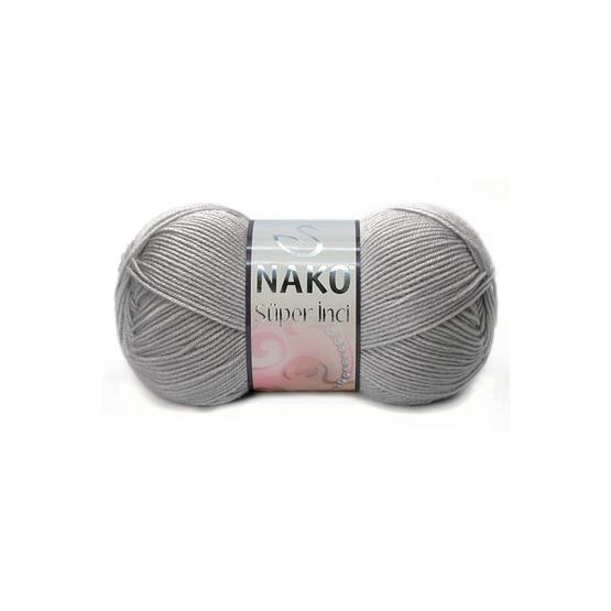 Nako 11538 Gri 100 grSüper İnci El Örgü İpi