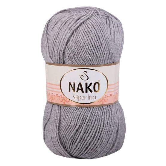 Nako 11538 Gri 100 grSüper İnci El Örgü İpi