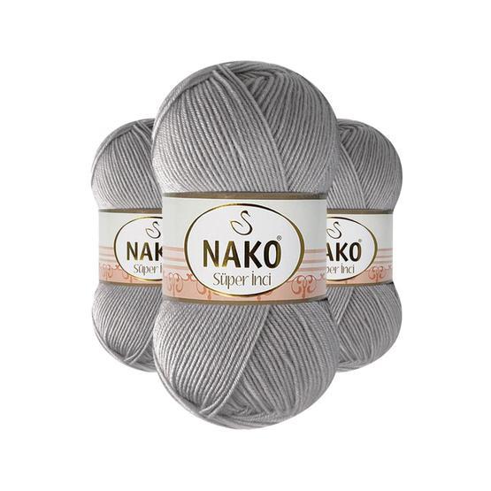 Nako 11538 Gri 100 grSüper İnci El Örgü İpi