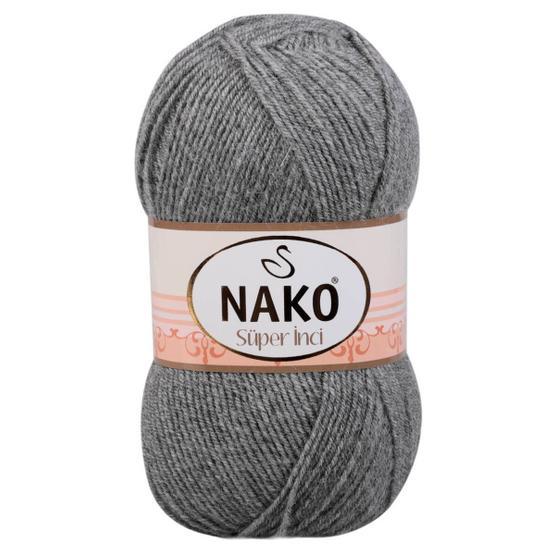 Nako 194 Gri Melanj 100 gr Süper İnci El Örgü İpi