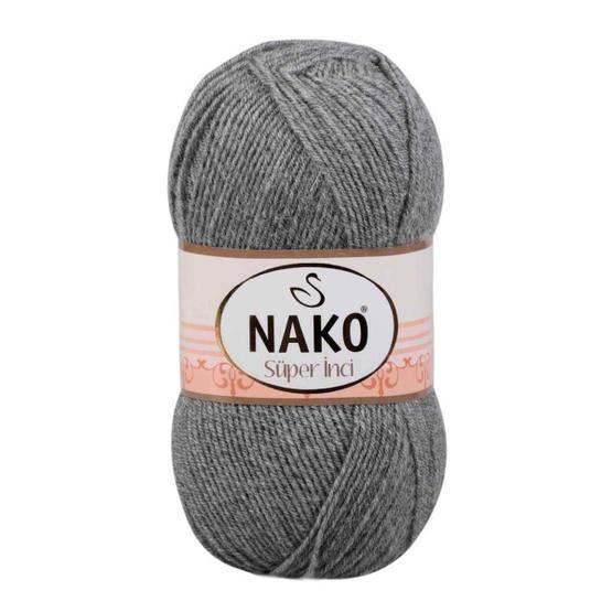 Nako 194 Gri Melanj 100 gr Süper İnci El Örgü İpi