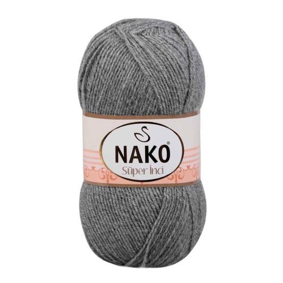 Nako 194 Gri Melanj 100 gr Süper İnci El Örgü İpi