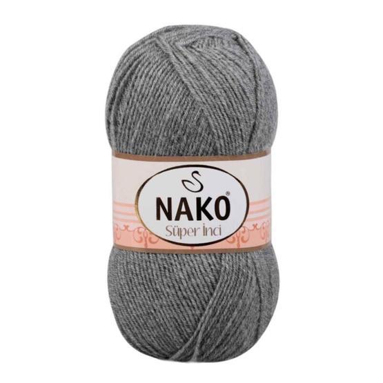 Nako 194 Gri Melanj 100 gr Süper İnci El Örgü İpi