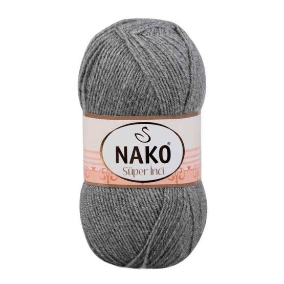 Nako 194 Gri Melanj 100 gr Süper İnci El Örgü İpi