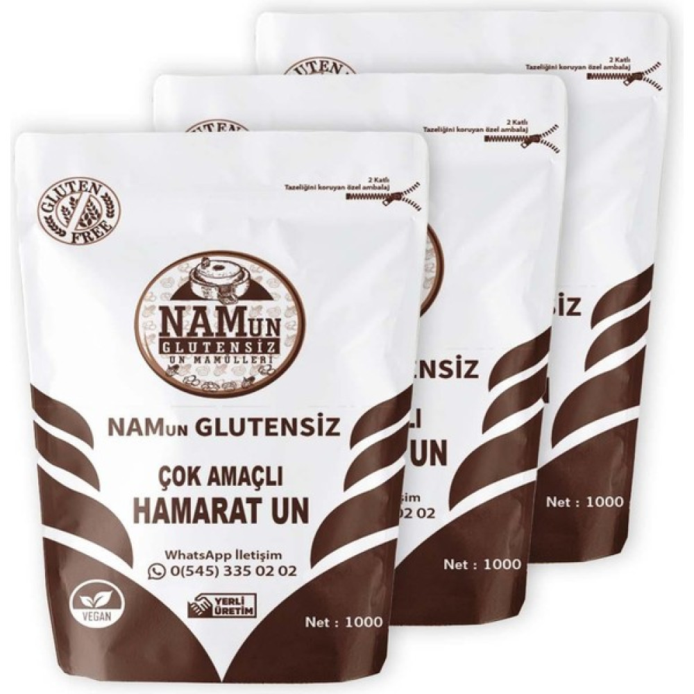 Nam 3'lü Paket Glutensiz Çok Amaçlı Hamarat Un Taş Değirmen Vegan 1 kg Oto Boyaları Fiyatı