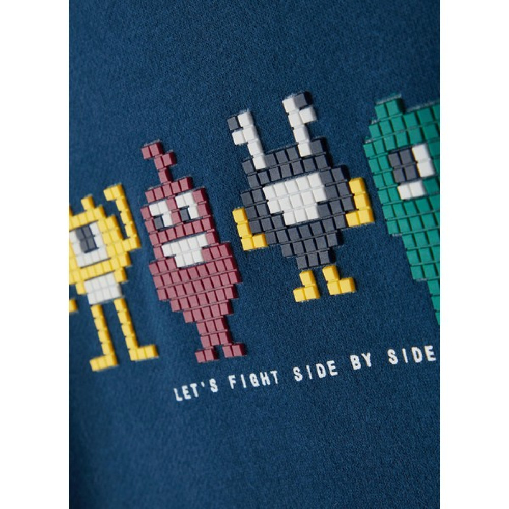 Name İt 13198281-Y Bisiklet Yaka Düz Koyu Mavi Erkek Çocuk Sweatshirt Erkek Çocuk Sweatshirt Fiyatı