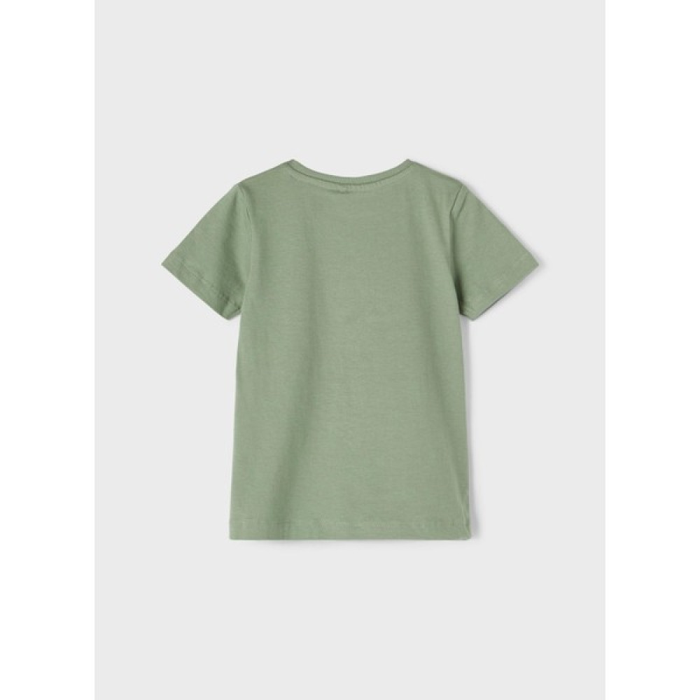 Name It 13198382-Y Bisiklet Yaka Baskılı Yeşil Erkek Çocuk T-Shirt Erkek Çocuk T-shirt Fiyatı