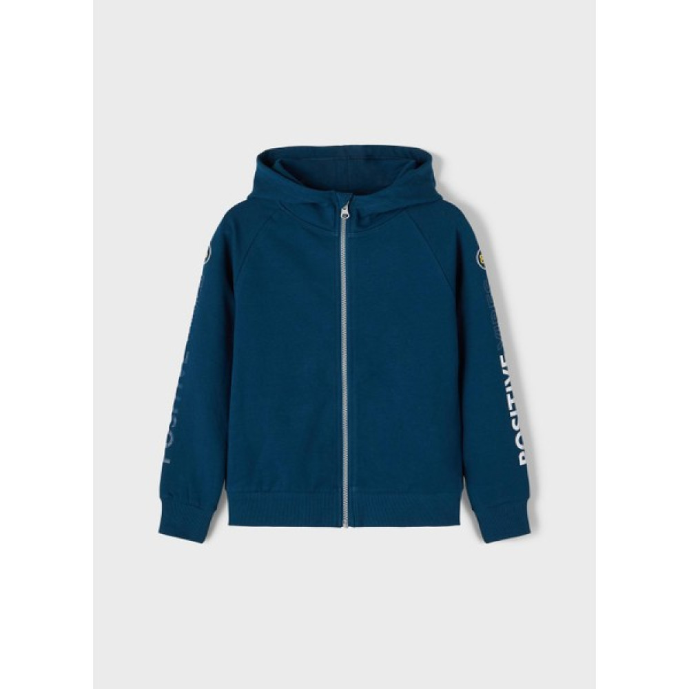 Name İt 13198760 Fermuarlı Standart Kalıp Baskılı Koyu Mavi Erkek Çocuk Sweatshirt Erkek Çocuk Sweatshirt Fiyatı