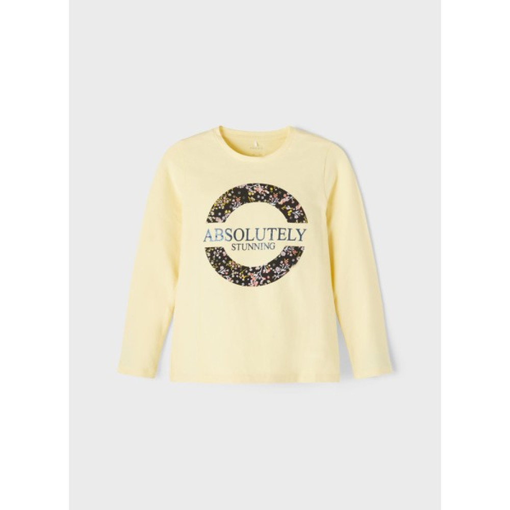 Name İt 13198932 Bisiklet Yaka Baskılı Açık Kemik Kız Çocuk T-Shirt Kız Çocuk T-shirt Fiyatı
