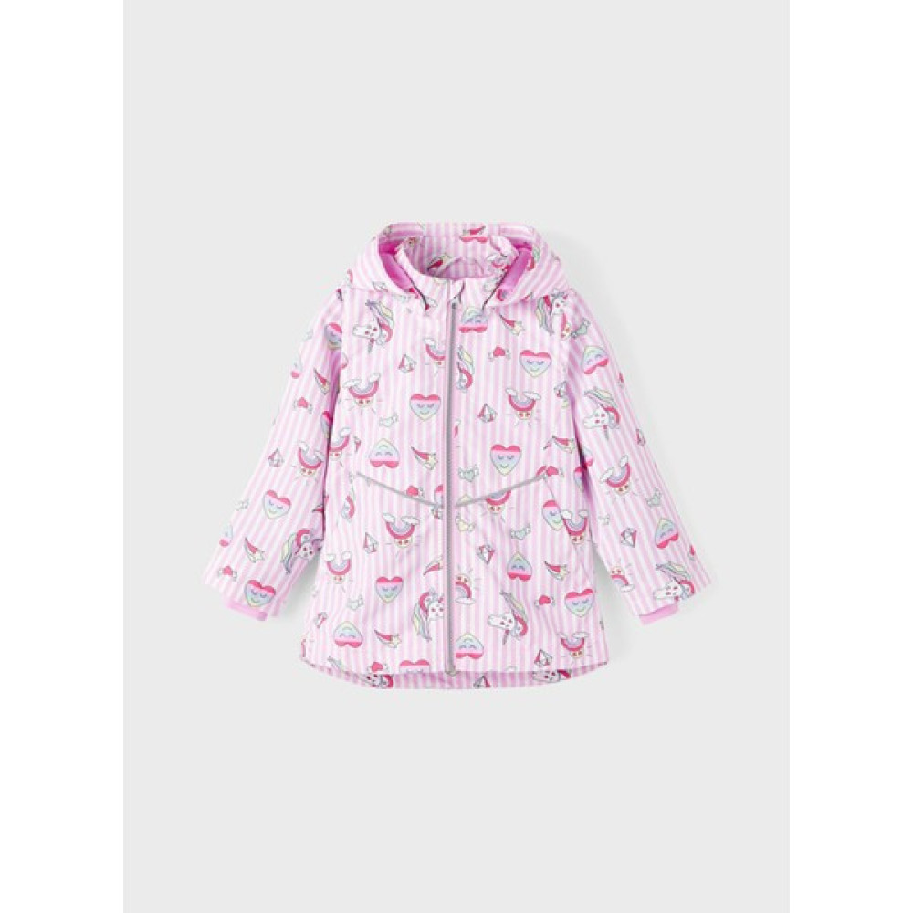 Name It 13199739 Kapüşonlu Rahat Kalıp Desenli Pembe Bebek Mont Erkek Mont Fiyatı