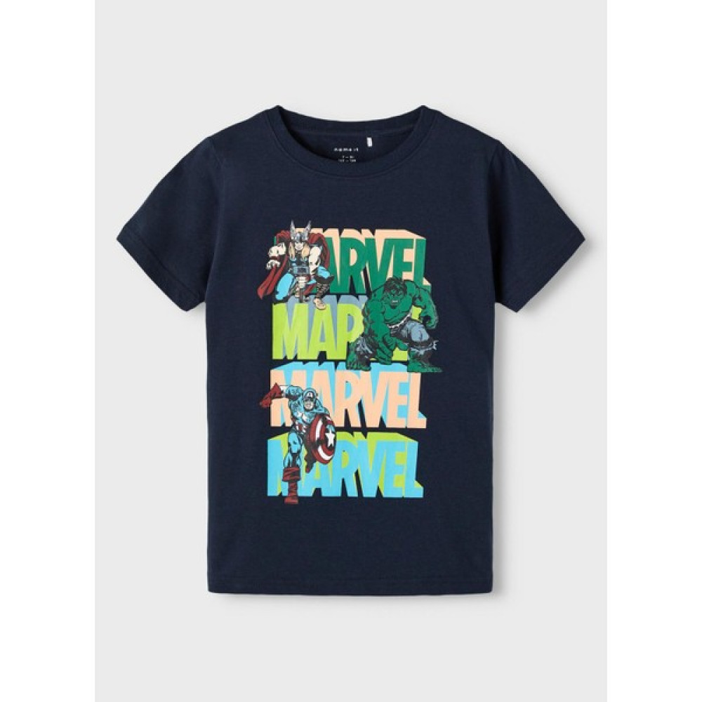 Name It Baskılı Lacivert Erkek T-Shirt Nkmjırı Marvel Ss Top Mar Erkek T-shirt Fiyatı