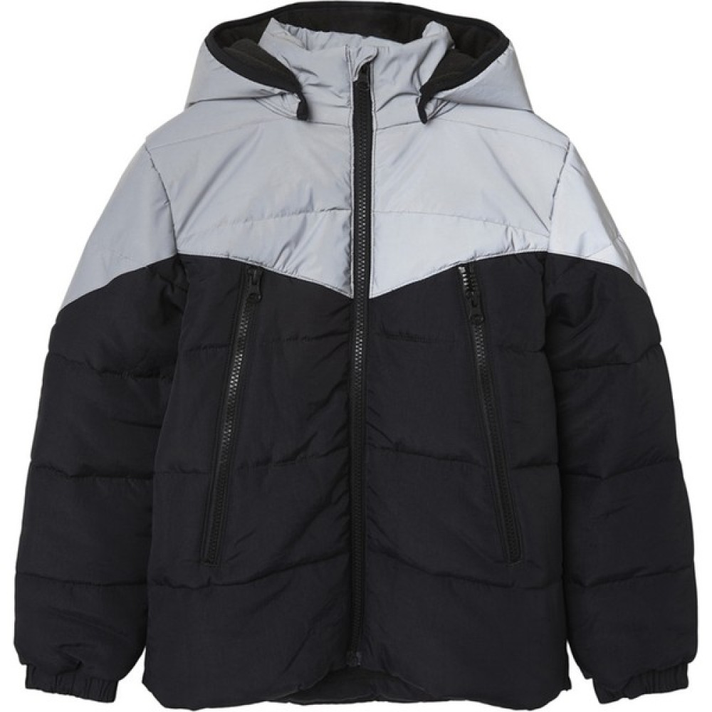 Name It Siyah Erkek Çocuk Çizgili Mont Nknmelvın Reflectıve Puffer Jacket Erkek Mont Fiyatı