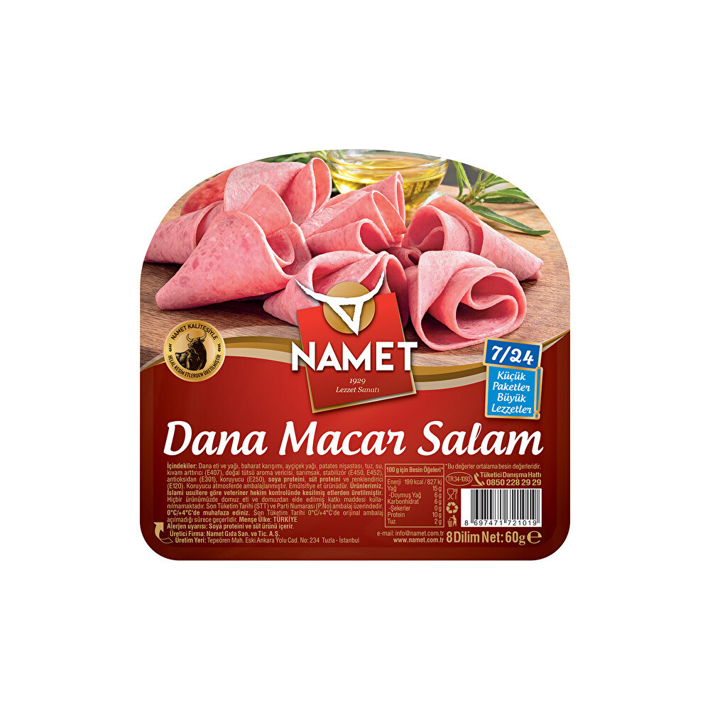 Namet 7/24 Dana Macar Salam 60 G Şarküteri Fiyatı
