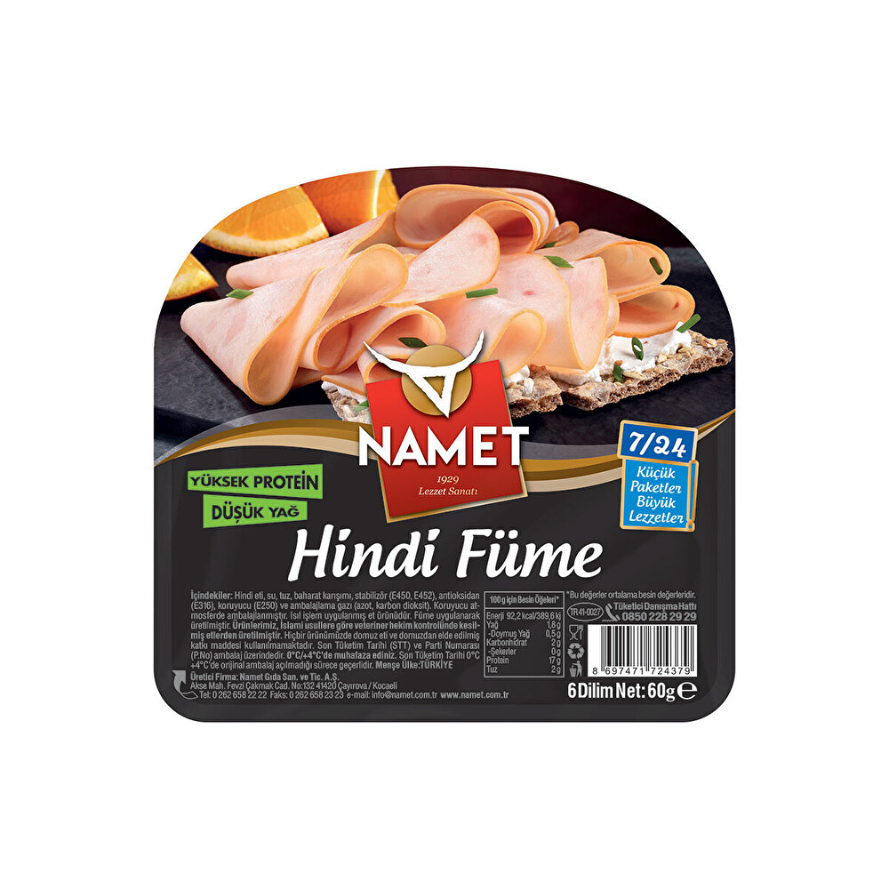 Namet 7/24 Hindi Füme 60 G Şarküteri Fiyatı