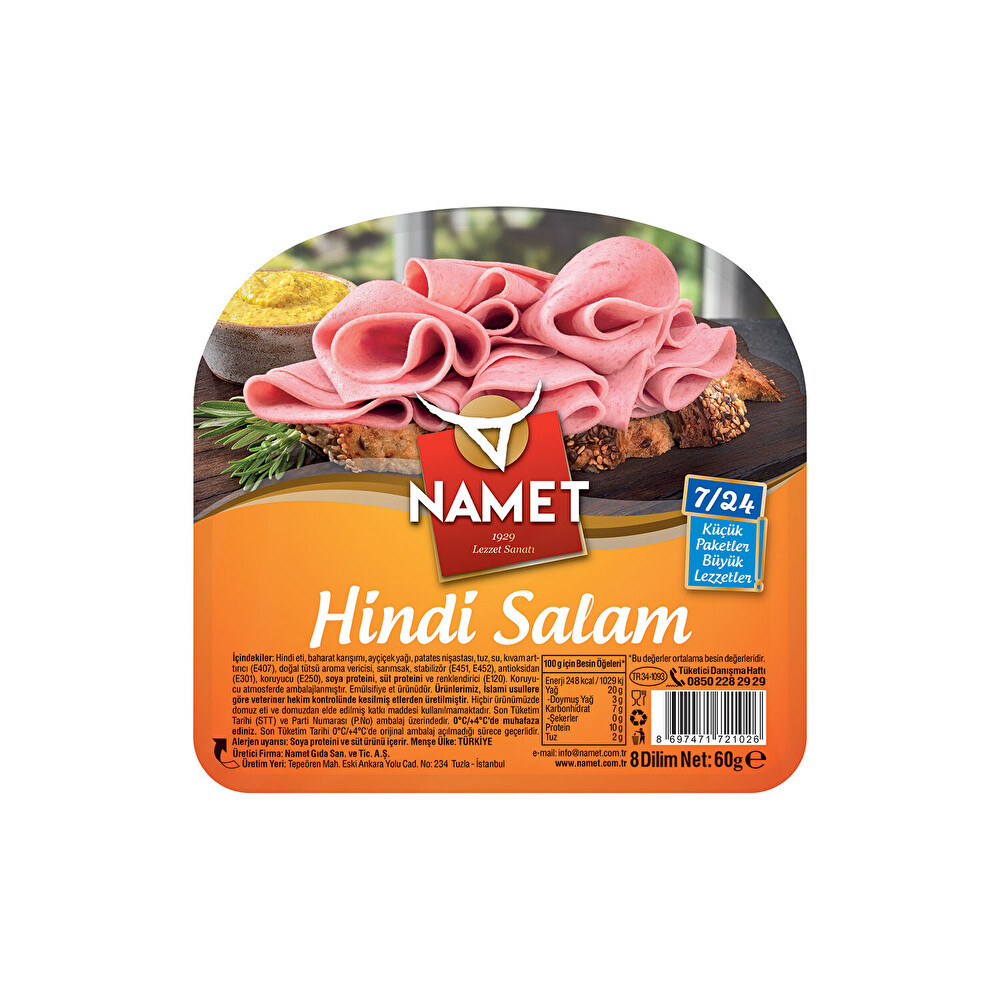 Namet 7/24 Hindi Salam 60 G Şarküteri Fiyatı