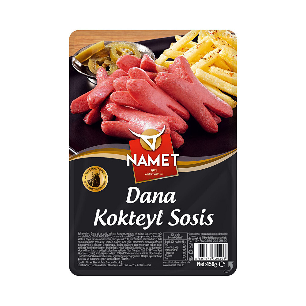 Namet Dana Kokteyl Sosis 450 G Şarküteri Fiyatı