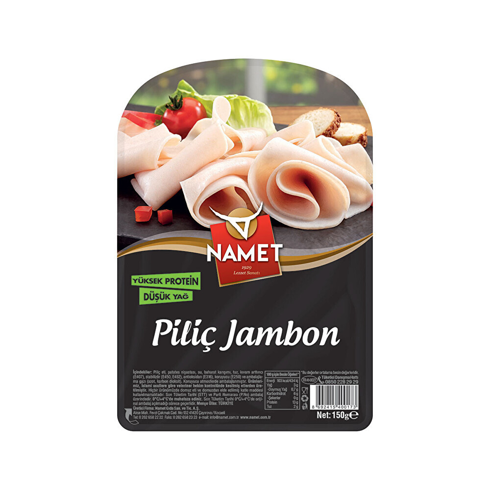 Namet Dilimli Jambon Tavuk 150 G Şarküteri Fiyatı