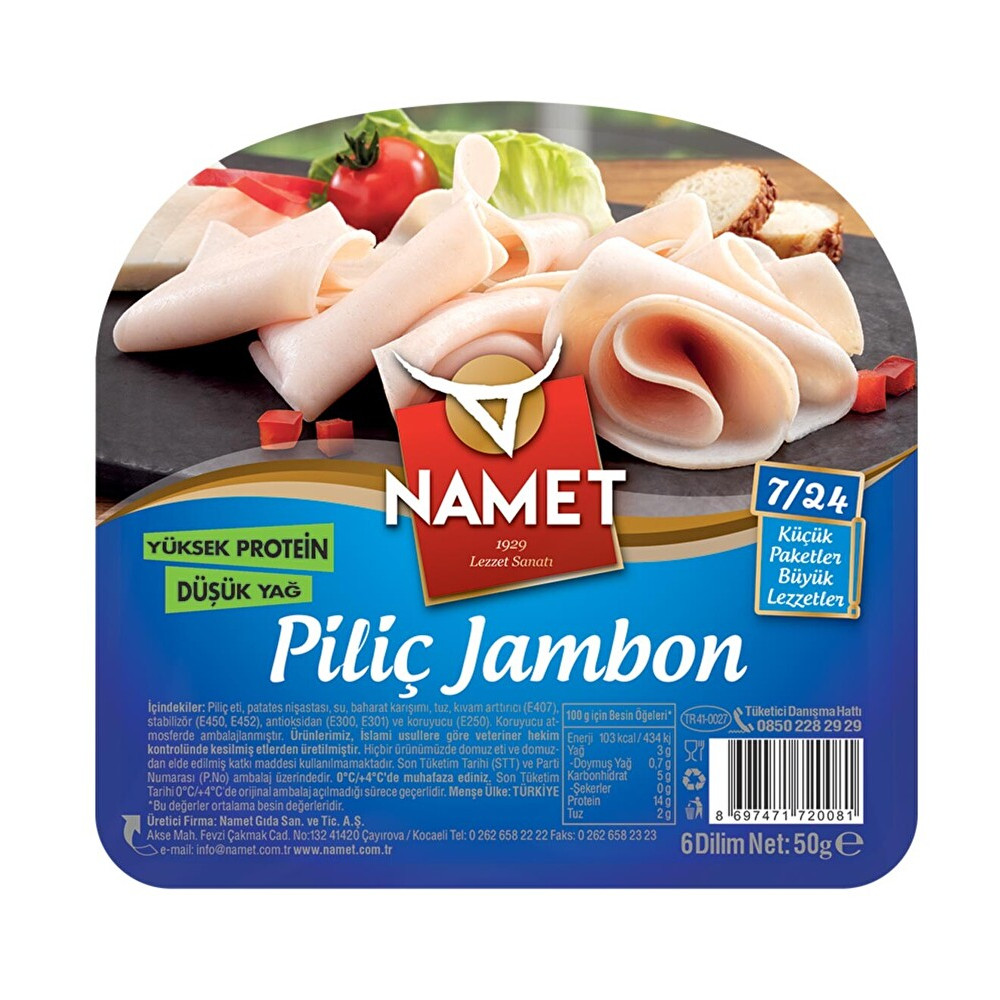 Namet Piliç Jambon 50 G Şarküteri Fiyatı