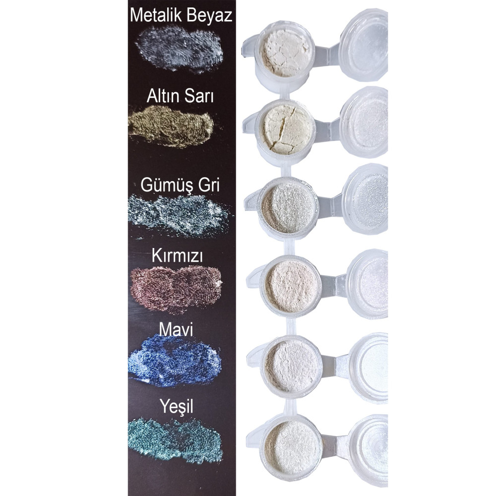 Nana Nail Art - 6 Lı Ekonomik Yeni Seri Sedef Efektli Krom - Inci Tozu Makyaj Ürünleri Fiyatı