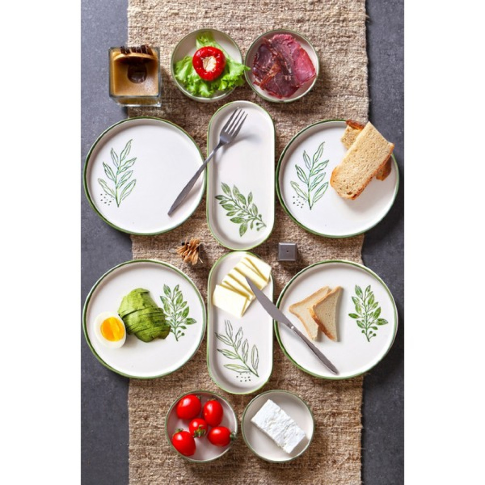 Nandy Home 10 Parça 4 Kişilik Handmade Yeşil Çiçek Kahvaltı Takımı - Lüx Kahvaltılık Sunum Seti Kahvaltı Takımı Fiyatı