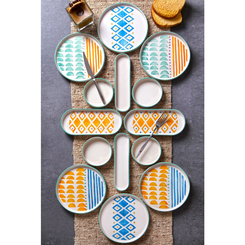 Nandy Home 14 Parça 6 Kişilik Handmade Renk Kahvaltı Takımı - Lüx Kahvaltılık Sunum Seti Kahvaltı Takımı Fiyatı
