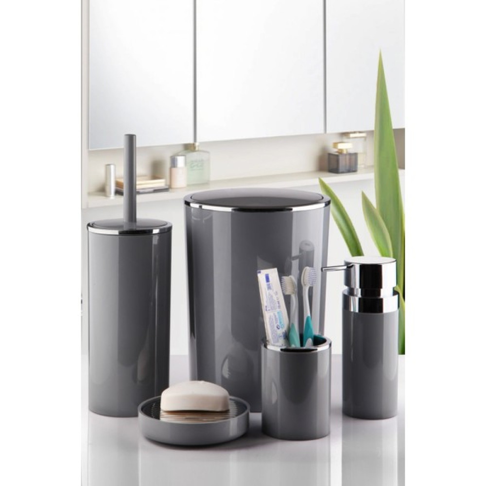 Nandy Home 5'li Set Lenox Banyo Seti Gri Sabunluk Fiyatı