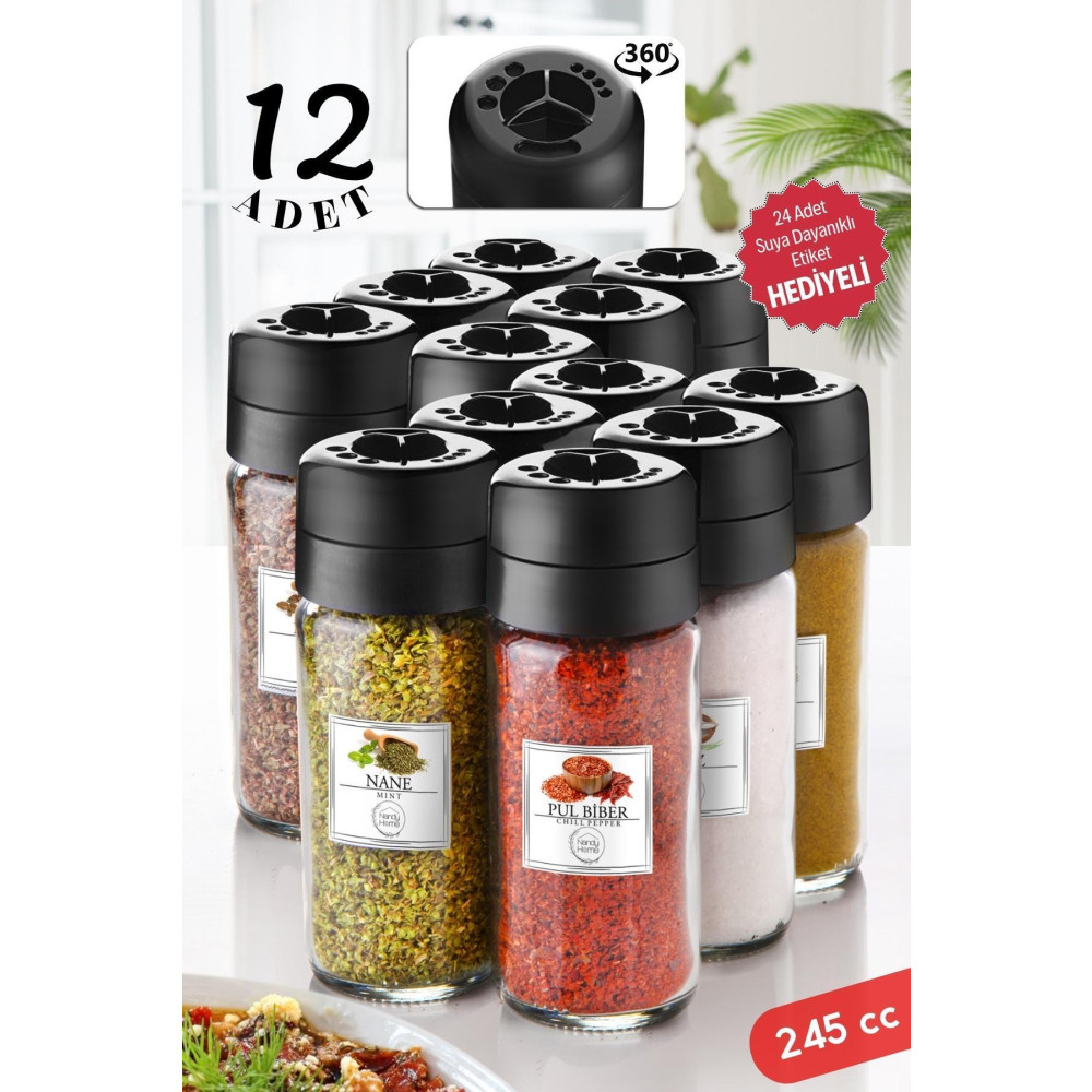 Nandy Home Döner Kapaklı Star Baharatlık Takımı - Üç Kademeli 12 Adet 245 CC Baharat Setleri & Baharatlıklar Fiyatı