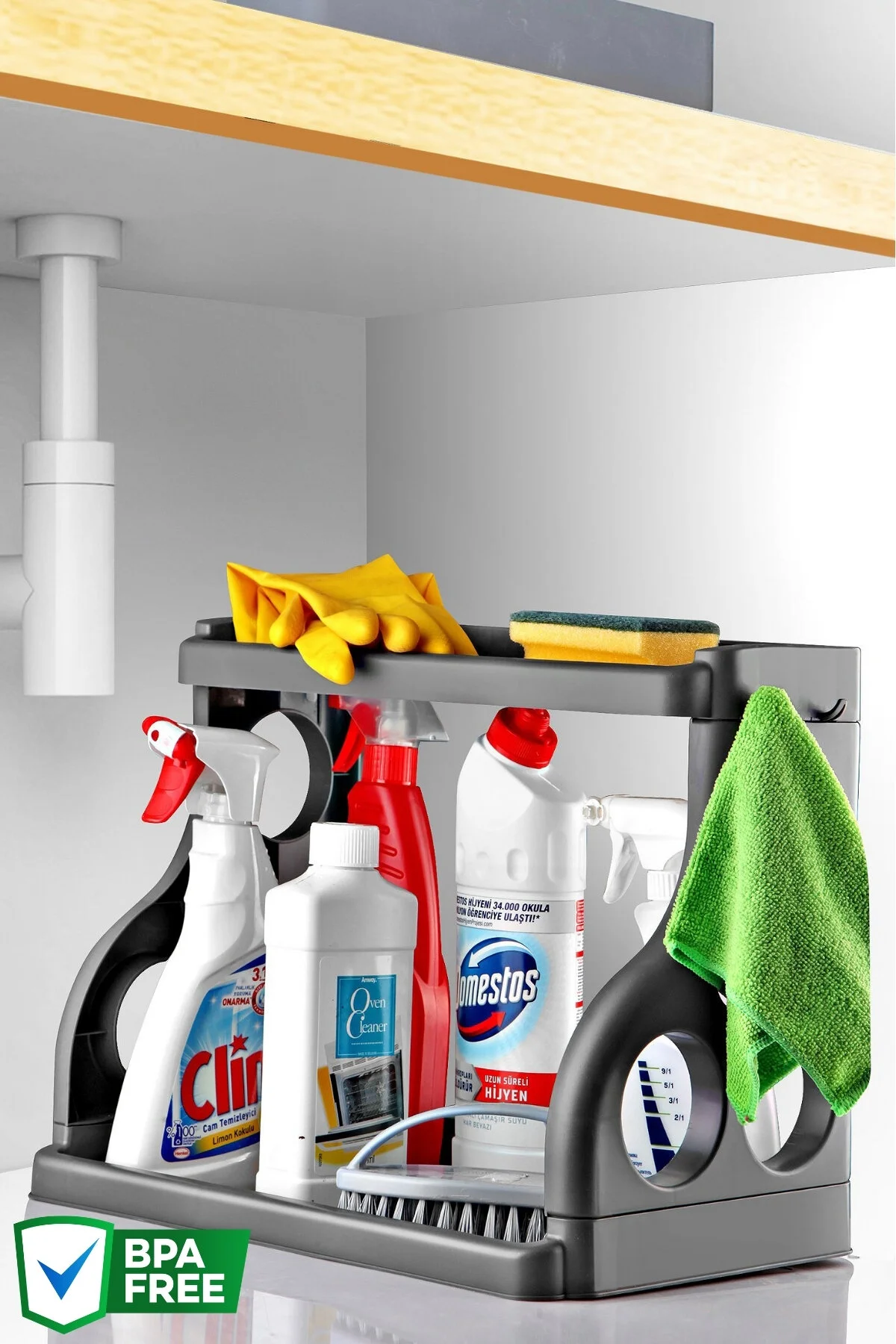 Nandy Home Tezgah Üstü Çok Amaçlı Elegance Organizer / Düzenleyici Antrasit" Dolap İçi Düzenleyici Fiyatı