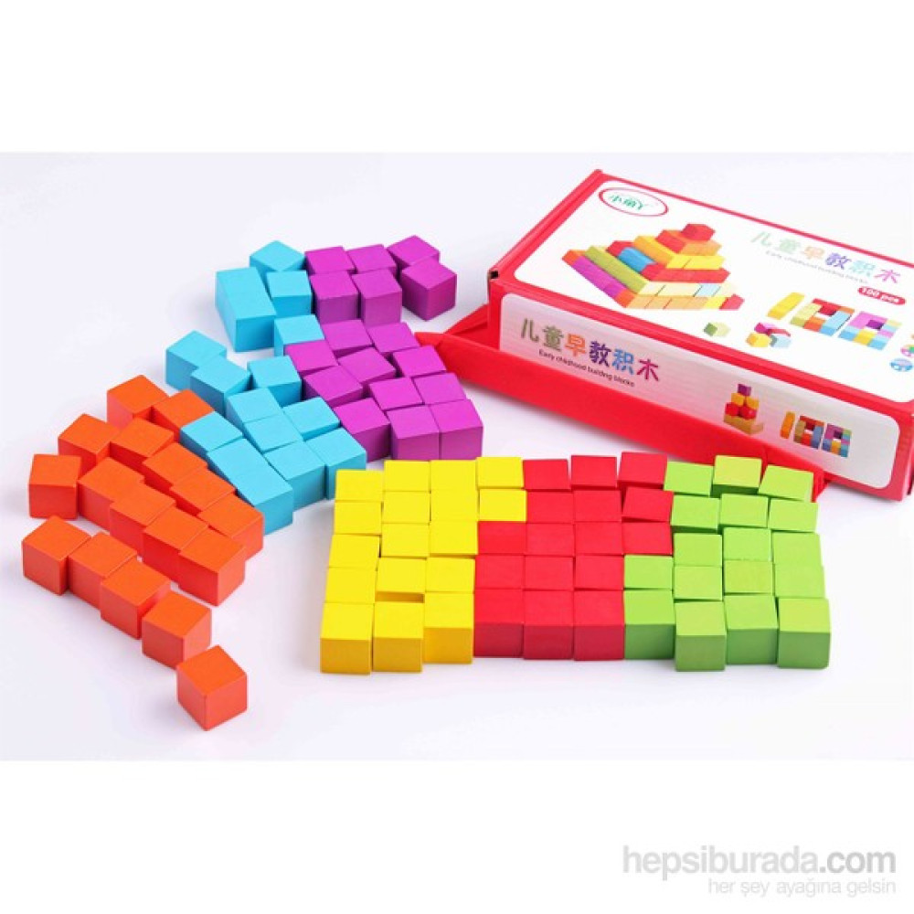 Nani Toys 100'lü Renkli Ahşap Küp Seti Bebek Oyuncakları Fiyatı