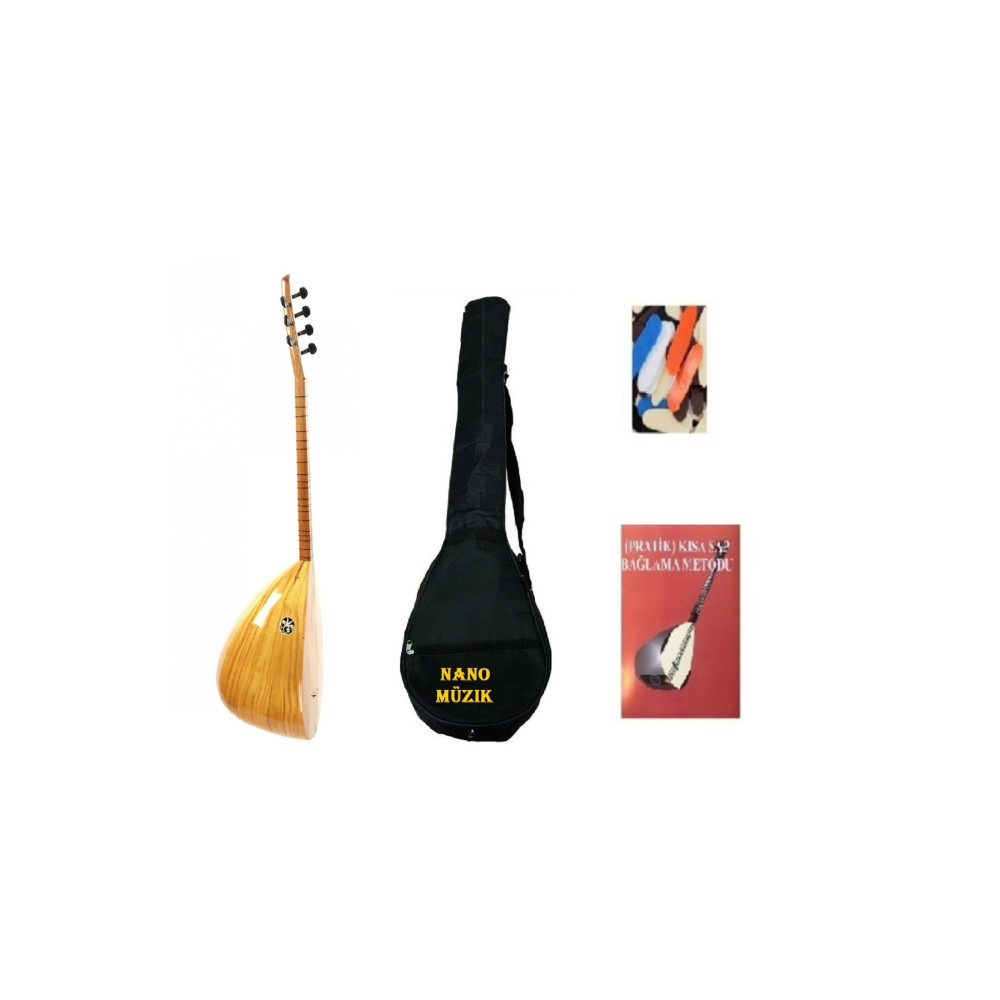 Nano Müzik Kısa Sap Saz Bağlama Seti + Öğretici Kitap Diğer Fiyatı