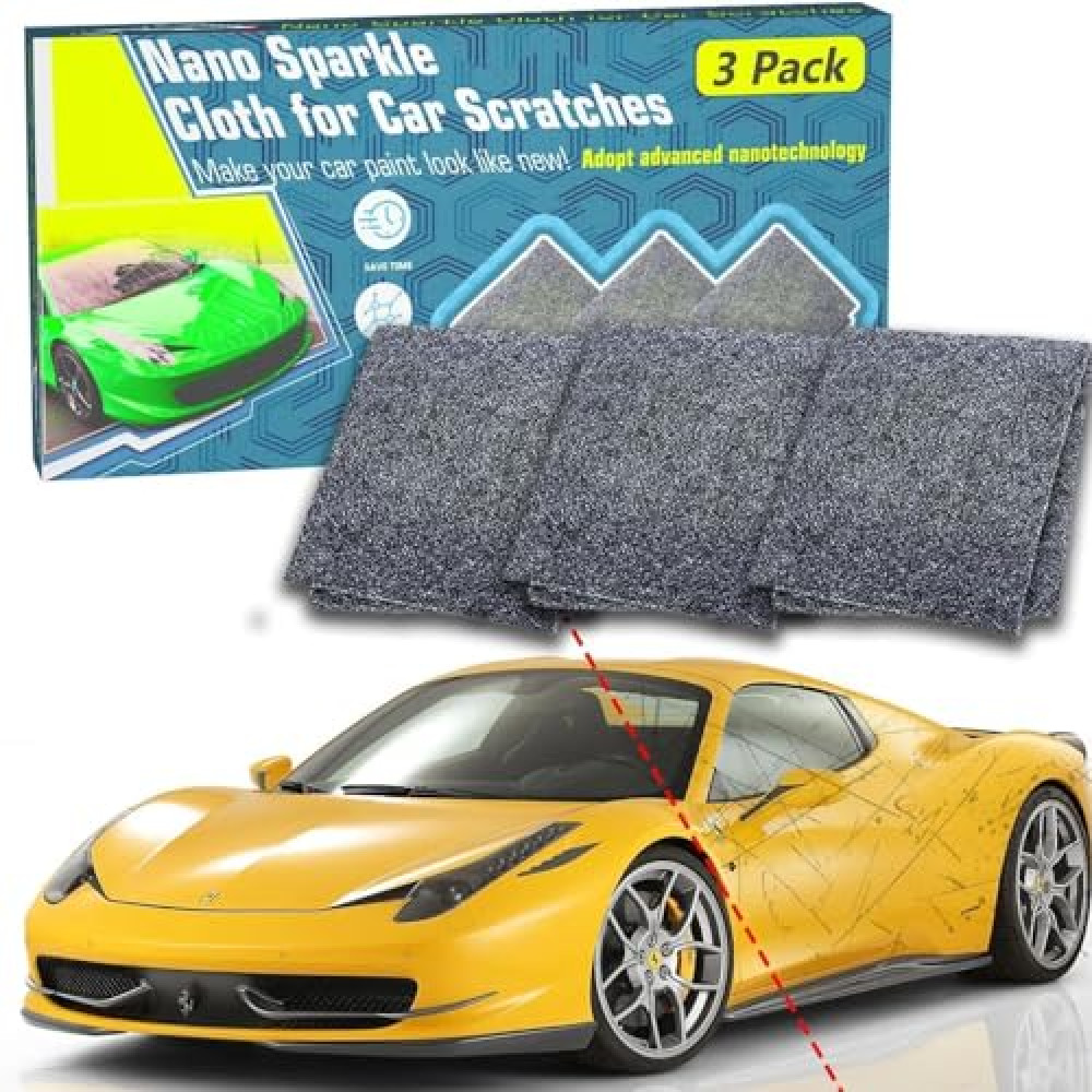 Nano Sparkle Cloth Car Scratch Remover, 3PCS Upgraded Nanosparkle Cloth for Car Scratches, Easy to Repair Light Scratched Remover and Water Spots for Vehicles,Gray Car Paints Fiyatı