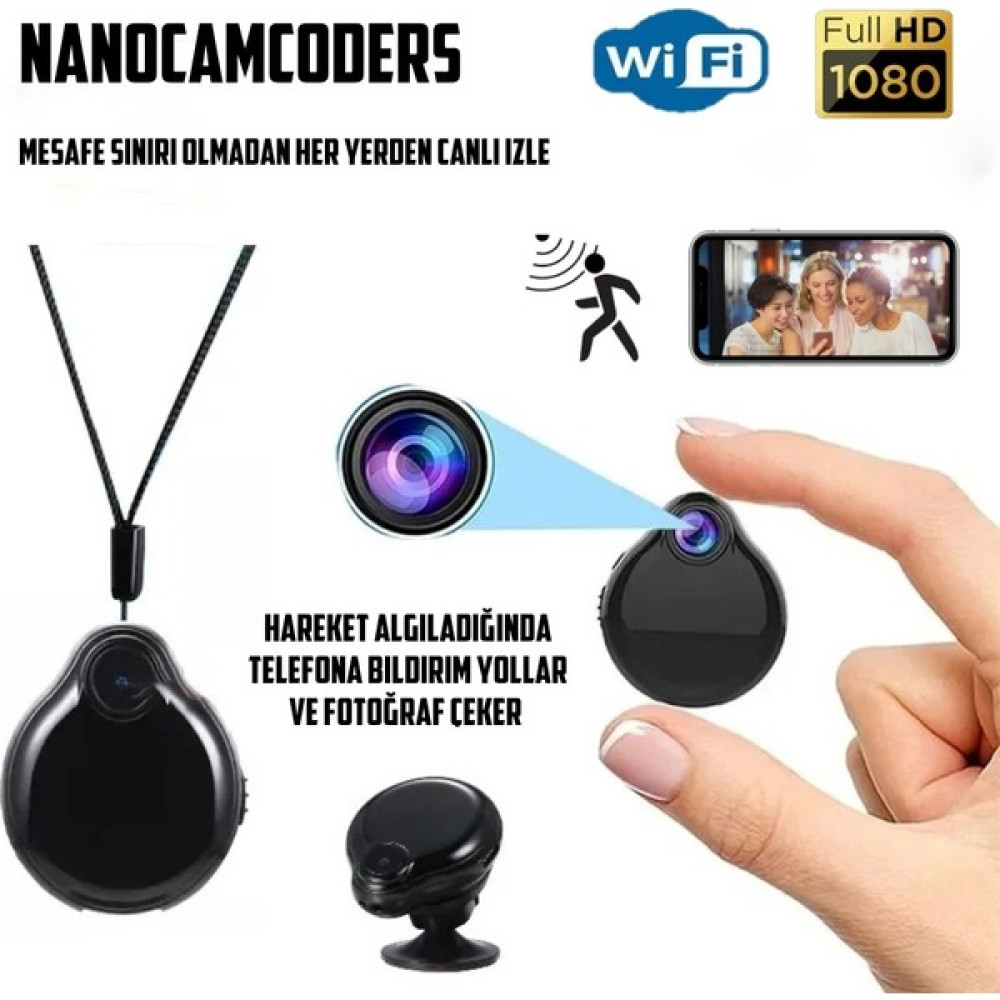 Nanocamcoders 1080P Mini Wifi Güvenlik Kamerası Mikro Gözetleme Güvenlik Gizli Pır Kamera Uzak Izle Hd kol89 Dijital Video Kameralar Fiyatı