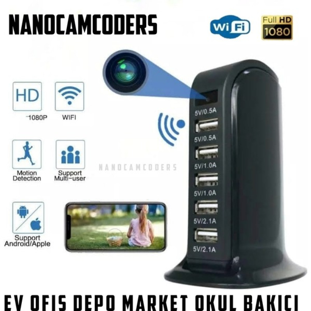 Nanocamcoders 1k 1080 P Şarj Istasyonu Mini Wifi Güvenlik Kamerası - Mikro Gözetleme Güvenlik Gizli Mini Kamera - Uzak Izle Hd DK89A Güvenlij Oto Boyaları Fiyatı