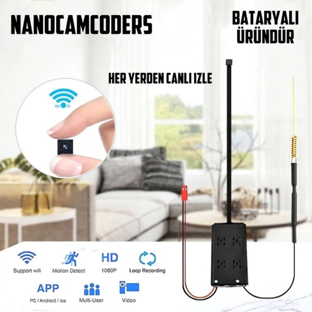 Nanocamcoders 4K Wifi Mini Dıy Mini Gözetim Kablosuz Güvenlik Gizli Wifi Kamera Kış Uzaktan Video Kaydedici Gizli Tf - Siyah Dijital Video Kameralar Fiyatı