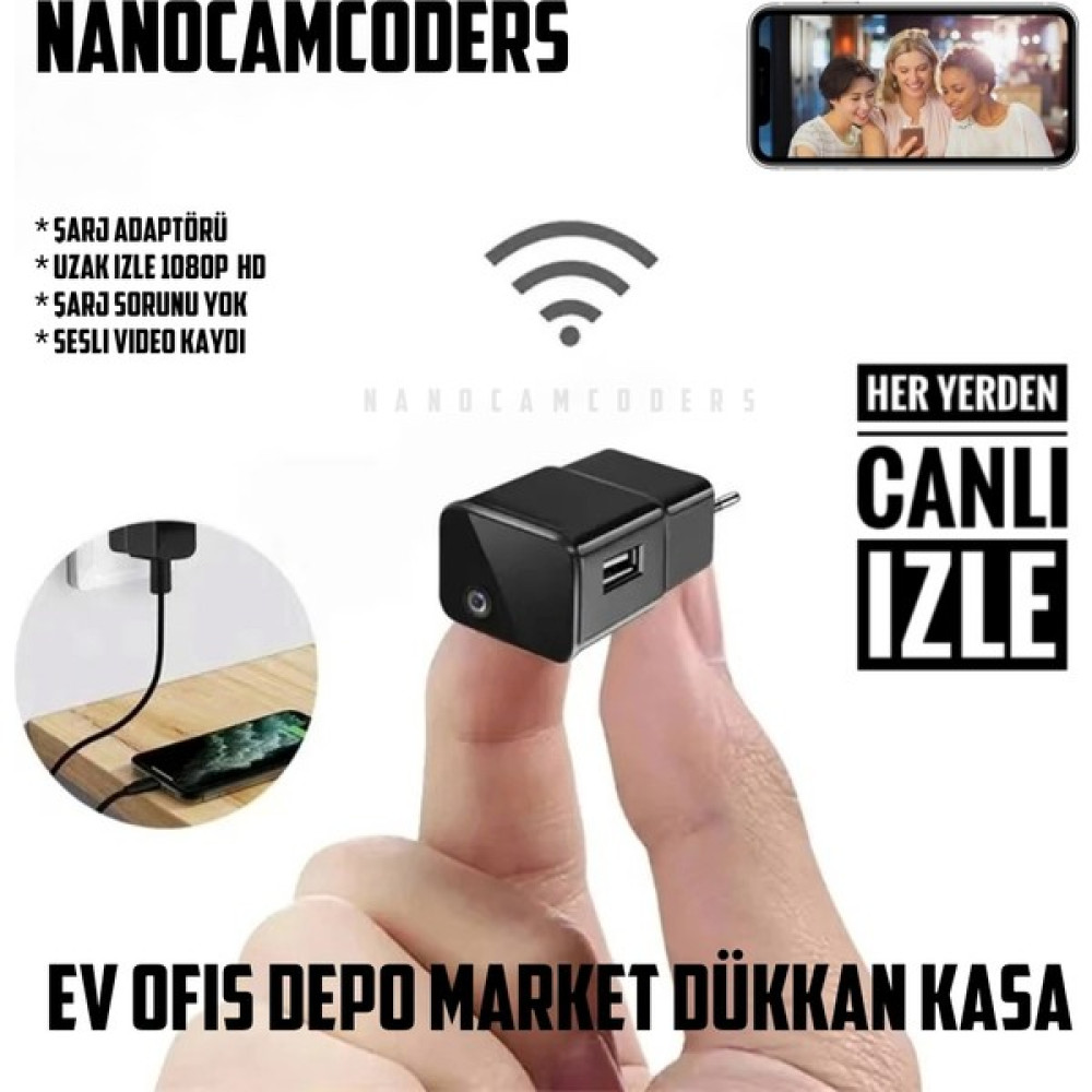 Nanocamcoders Gözetim Kamera 1080P Mini Kamera Tak Wifi USB ile Eylem Gizli Güvenlik Kamera Video Kaydedici Kablosuz Taşınabilir Gizli Tf - Siyah Dijital Video Kameralar Fiyatı