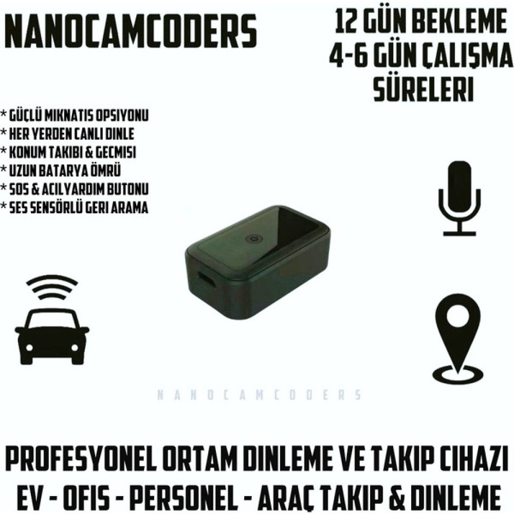Nanocamcoders Nano Simkartlı Konum Takip ve Uzaktan Dinle Ses Kayıt Hd Gizli Arama - Kamera Özelliği Yoktur Dijital Video Kameralar Fiyatı
