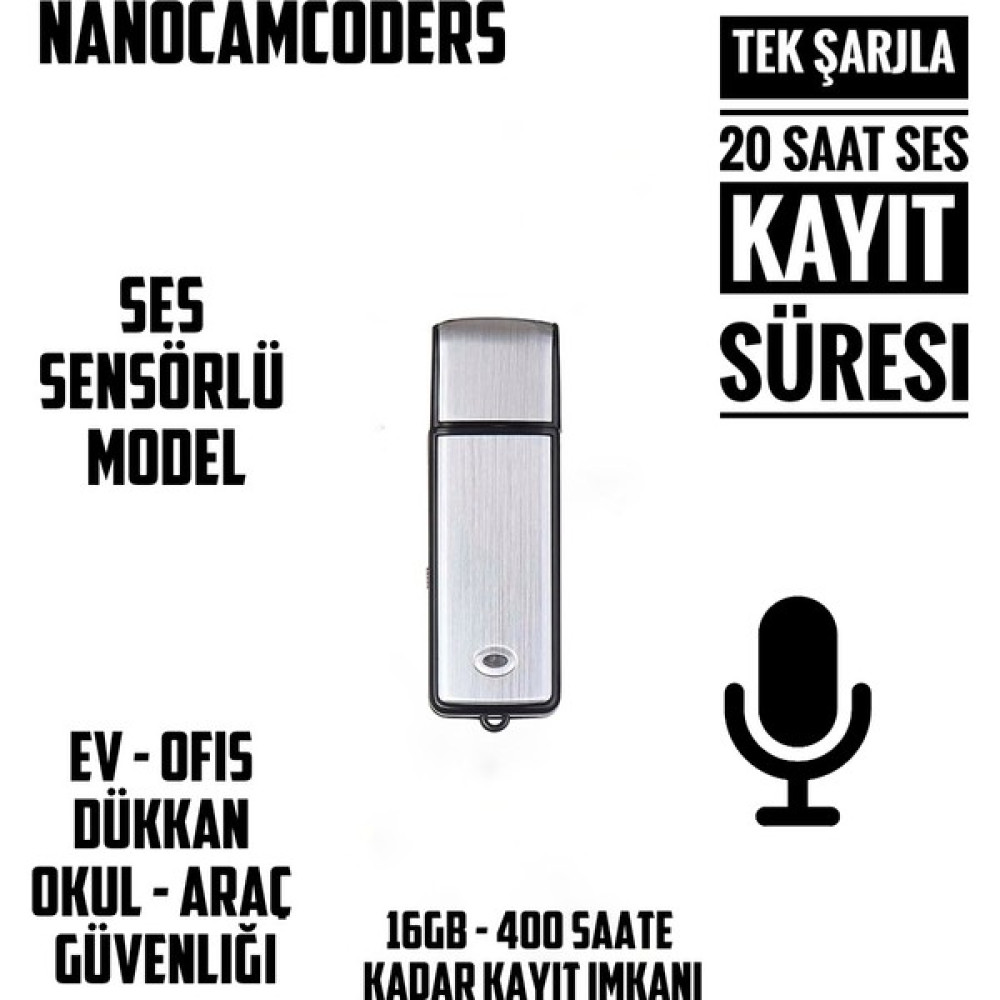 Nanocamcoders S2 Mini Ortam Ofis Bakıcı Dinleme 8gb Tek Şarjla 20 Saat Gizli Ses Kayıt Alır - Kamera Kaydı Yoktur Dijital Video Kameralar Fiyatı