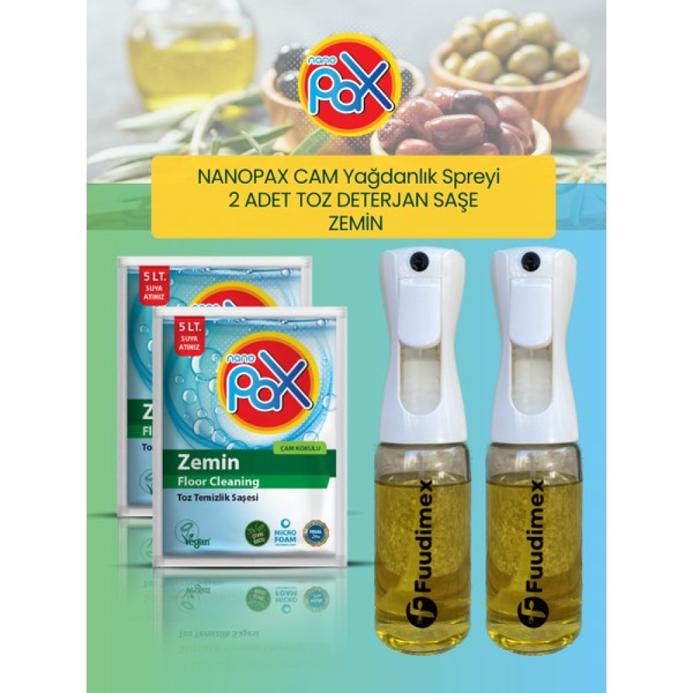 Nanopax 2 Adet Cam Yağdanlık Spreyi ve Yer Temizleme Toz Şase - 220 ML Parlatıcı ve Temizleyiciler Fiyatı