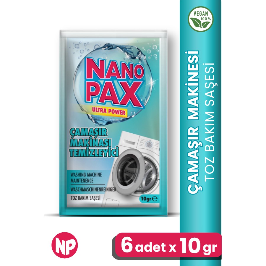 Nanopax Çamaşır Makinesi Temizleyici Toz Bakım Saşesi (6 Adet x 10GR) - 10 gr Çamaşır Makineleri Fiyatı