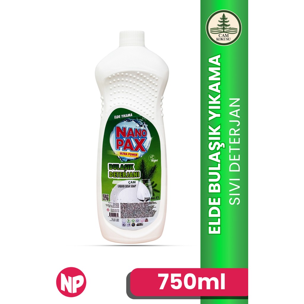 Nanopax Elde Bulaşık Deterjanı Çam Kokulu 750 ml - Güçlü Yağ Çözücü & Cilt Dostu Formül Bulaşık Yıkama Fiyatı