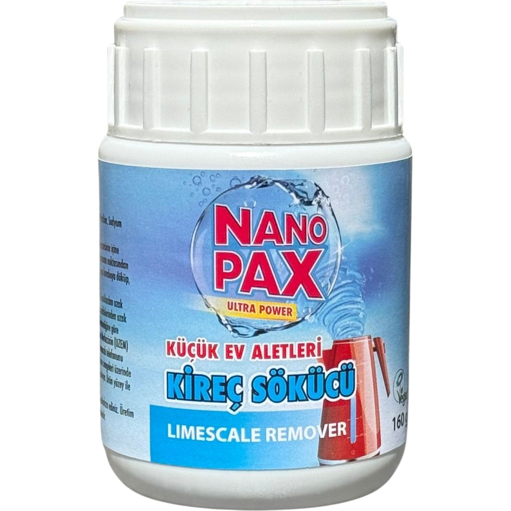 NanoPax Kettle & Kahve Makinesi & Ütü İçin Güçlü ve Etkili Kireç Çözücü Toz 160gr -16 Kullanım - Beyaz Kahve Makineleri Fiyatı