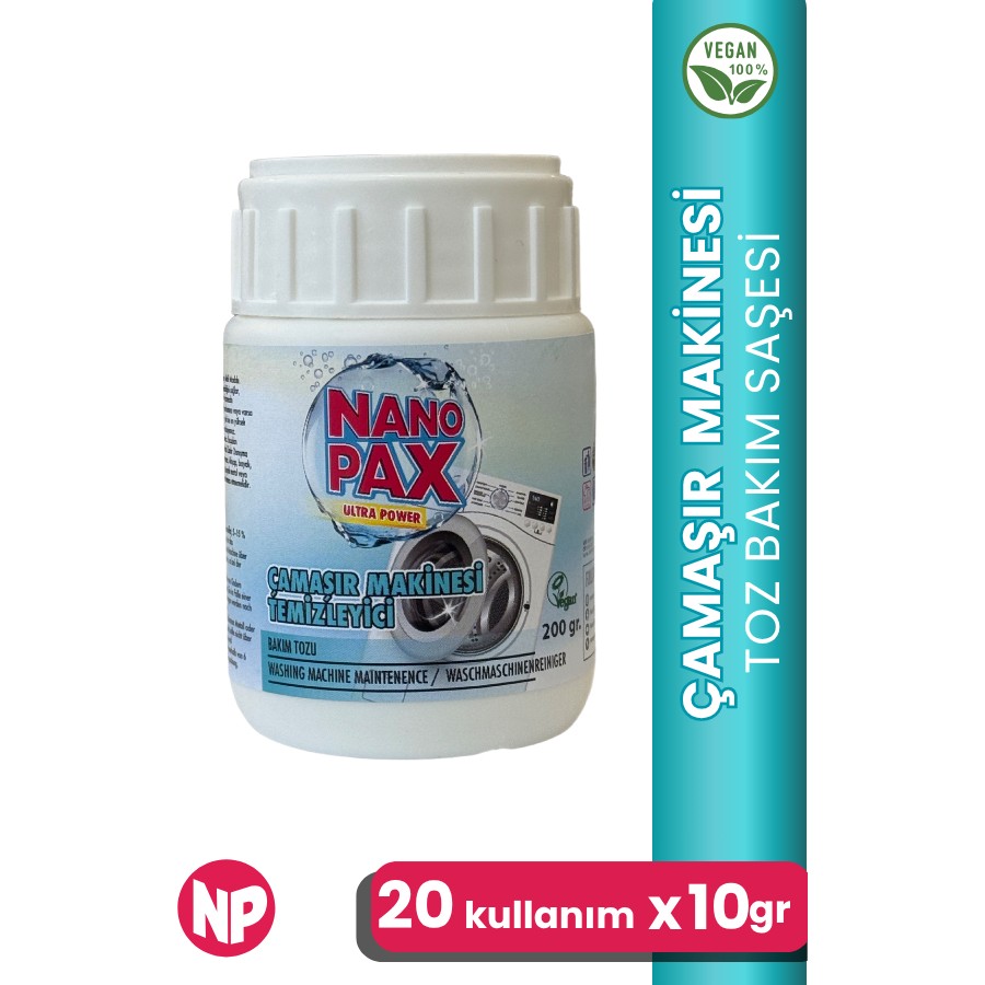Nanopax Ultra Konsantre Çamaşır MakinesiTemizleyici Tozu 200 (20 X 10 Gr) - 200Gr - 200 gr Çamaşır Makineleri Fiyatı