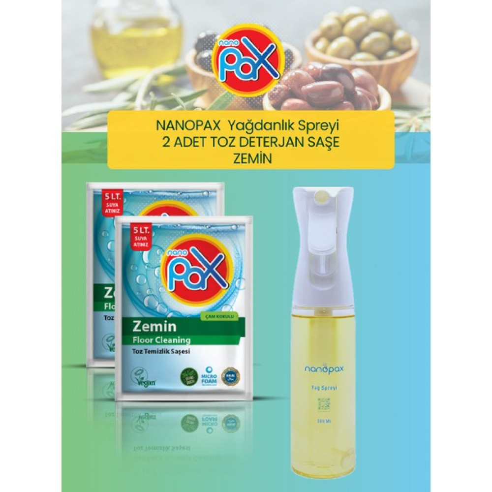 Nanopax Yağ Spreyi - 300 ml Pet Şişe - Plastiktir. 2 Adet Yer Temizleme Toz Deterjan Şasesi Parlatıcı ve Temizleyiciler Fiyatı