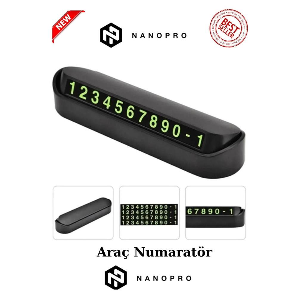 Nanopro Araç Park Numaratör Numaratik Parktel Numaralık Park Tel Fosforlu Cep Telefonu Araç Kiti Fiyatı