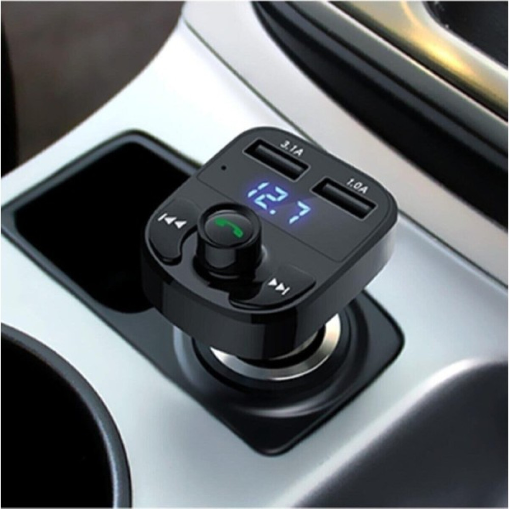 Nanopro Car X8 Araç Fm Transmitter 5.0 Bluetooth Araç Kiti USB Mp3 Sd Kart Çakmaklık Girişli 2023 M Cep Telefonu Araç Kiti Fiyatı