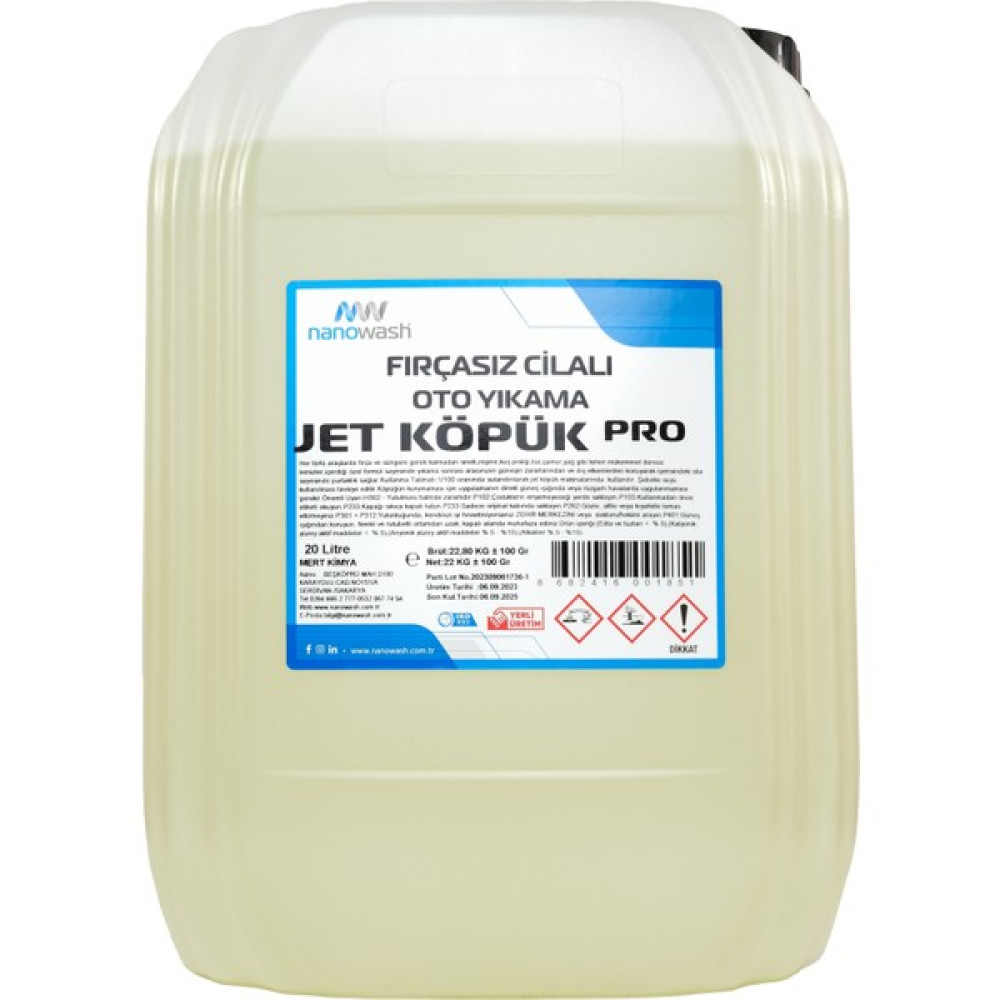Nanowash Jet Köpük Pro 20 Lt Oto Boyaları Fiyatı