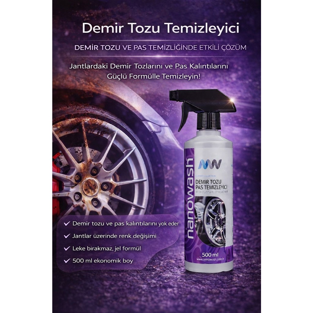 Nanowash Mw Demir Tozu ve Pas Temizleyici 500 ml – Demir Tozu, Fren Tozu ve Pas Çözücü Diğer Fiyatı